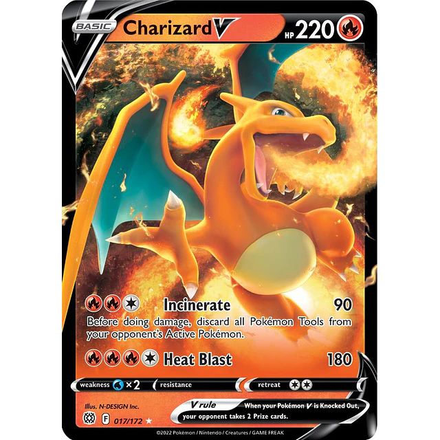 Charizard V - 017/172 - Ultra Rare