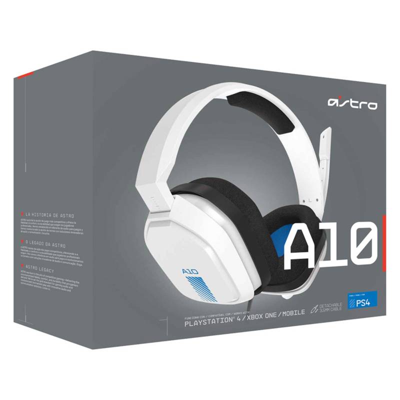 Audífono Gamer Logitech Astro A10 PS4 White 2