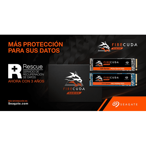 Disco solido Seagate 1tb m2 2280 Firecuda 520 pcie gen4 nvme 