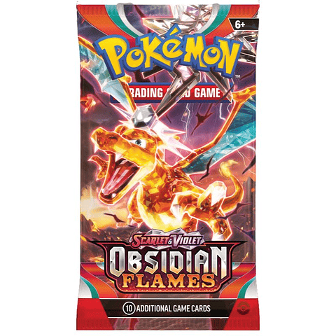 TCG sobre Pokémon Scarlet & Violet Obsidian Flames Booster Suelto Ingles