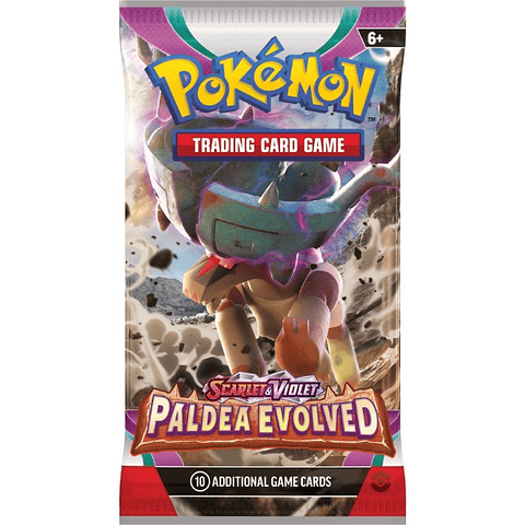 TCG sobre Pokémon Scarlet & Violet: Paldea Evolved Booster Suelto Ingles