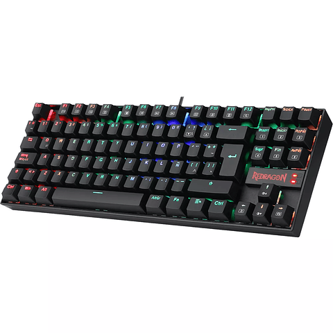 Teclado Gamer Redragon Kumara Negro Mec RGB Sw blue español 