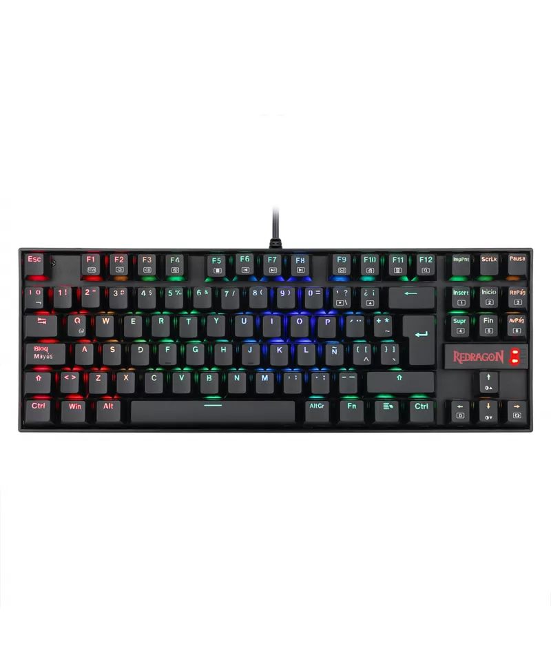 Teclado Gamer Redragon Kumara Negro Mec RGB Sw red español  1
