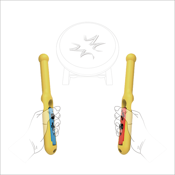 Accesorio Dobe - Adaptador tipo baquetas para Joy-Con x2  2