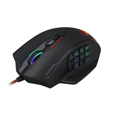 Mouse Gamer Redragon M908 Impact RGB 18 botones 