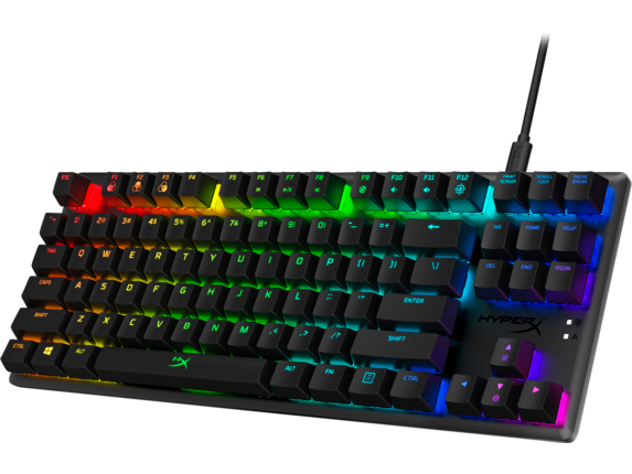 Teclado Gamer HyperX Alloy Origins Core switch aqua. tkl. rgb. en  2