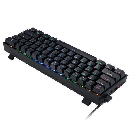 Teclado Gamer Redragon Draconic wifi rgb 60% black brown  5