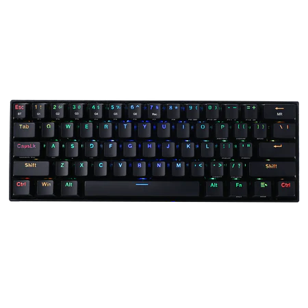 Teclado Gamer Redragon Draconic wifi rgb 60% black brown  1