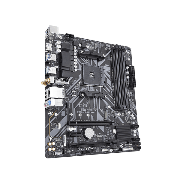 Placa Madre Gigabyte - B450M DS3H WIFI - Motherboard - Micro ATX - Socke  2