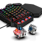 Teclado Gamer Redragon Mecánico Una mano DITI sw brown EN - Miniatura 3