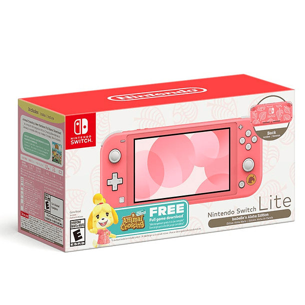 Consola Nintendo Switch Lite Isabelle + Animal Crossing Coral 4