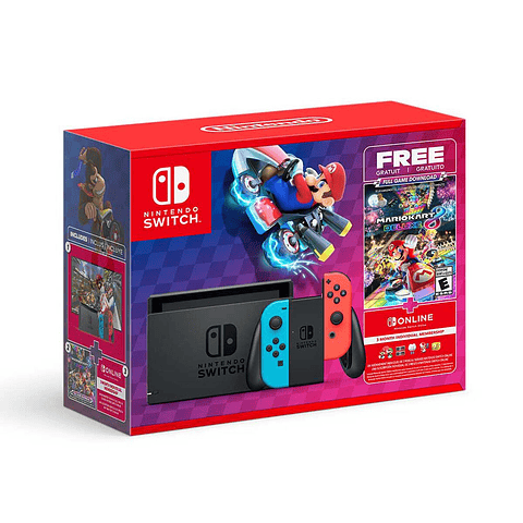 Consola Nintendo Switch LT2 Neon + Mario Kart 8 Edición Especial