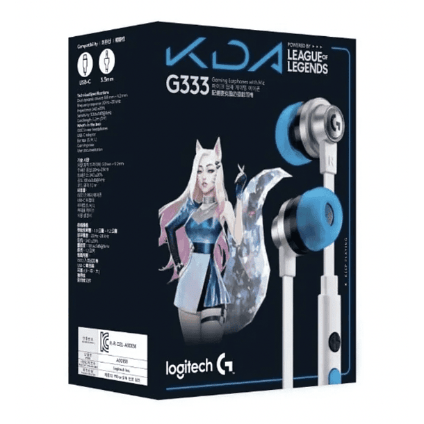 Audífono Gamer Logitech G333 League of Legends KDA  3