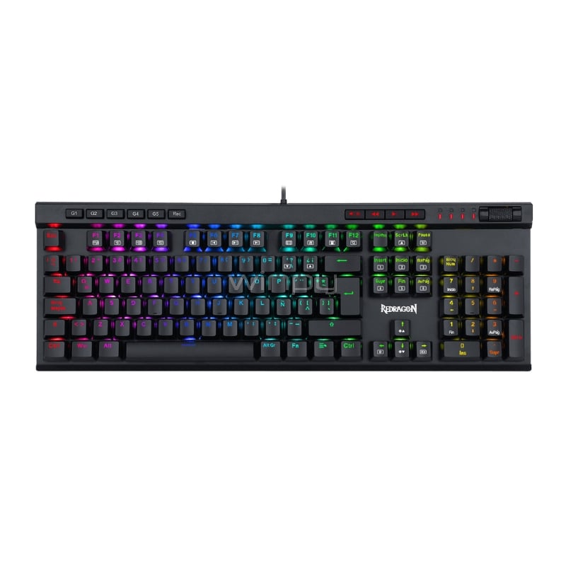 Teclado Gamer Redragon VATA PRO k580 rgb sw brown optico sp 1