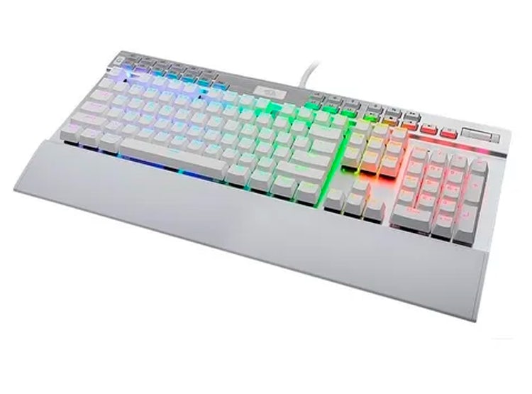 Teclado Gamer Redragon mecánico K550RGB Yama White SW Purple  2