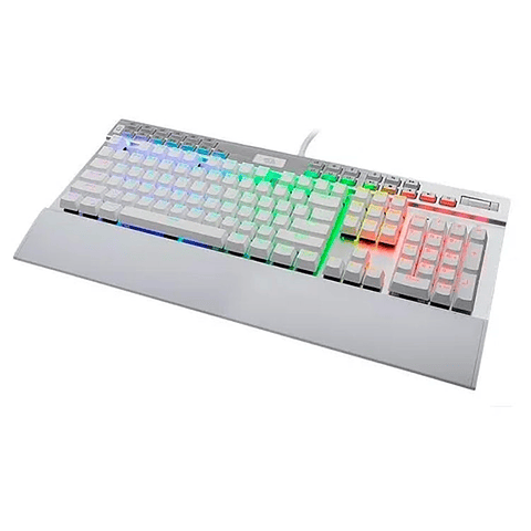 Teclado Gamer Redragon mecánico K550RGB Yama White SW Purple 