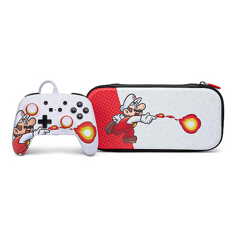 Control Nintendo Switch Power-A Fireball Mario Bundle Blanco 