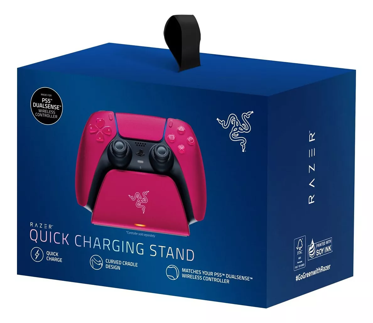 Accesorio Razer Base Carga Rápida Para Gamepad PS5 Red  3