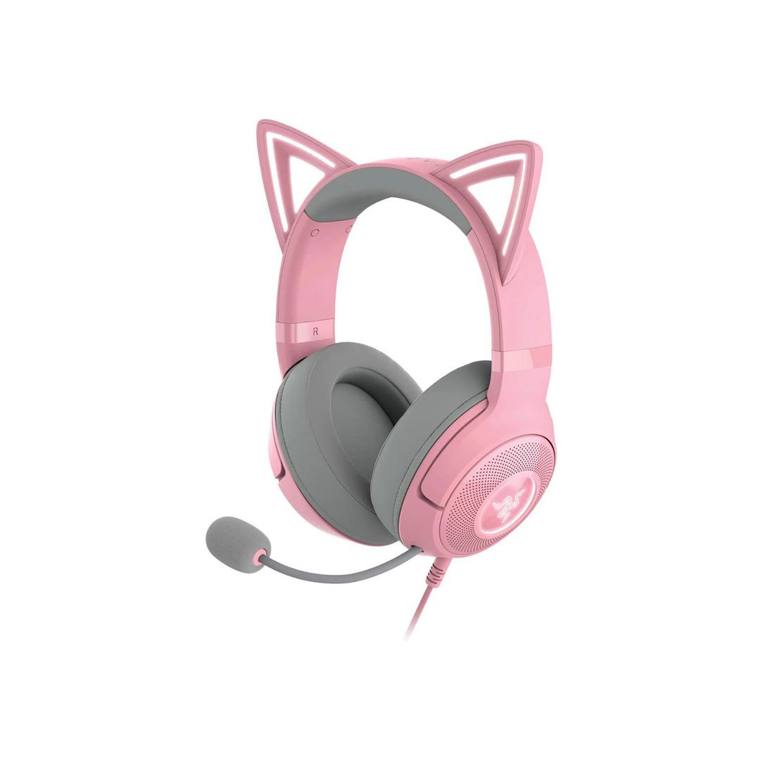 Audífono Gamer Razer KRAKEN KITTY V2 USB QUARTZ  1