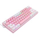 Teclado Gamer Redragon K616 Fizz Pro Pink/White Red Wifi SP  3