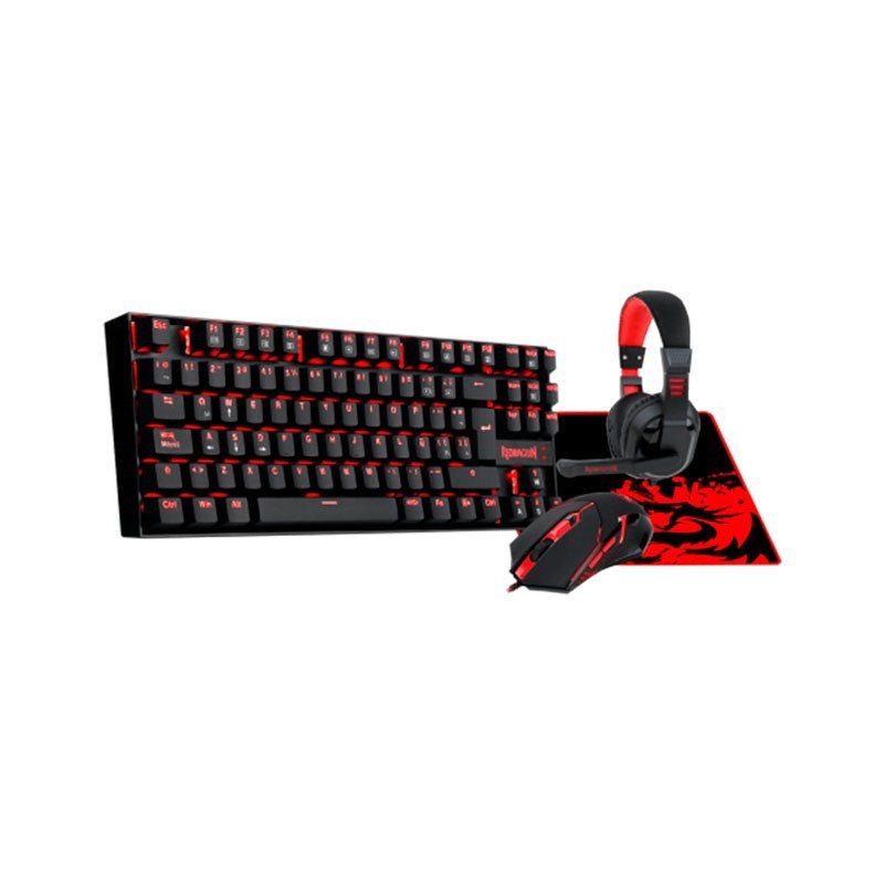 Bundle Redragon 4 en 1 Pack K552RGB-SP+M601+H120+P001 SP  3
