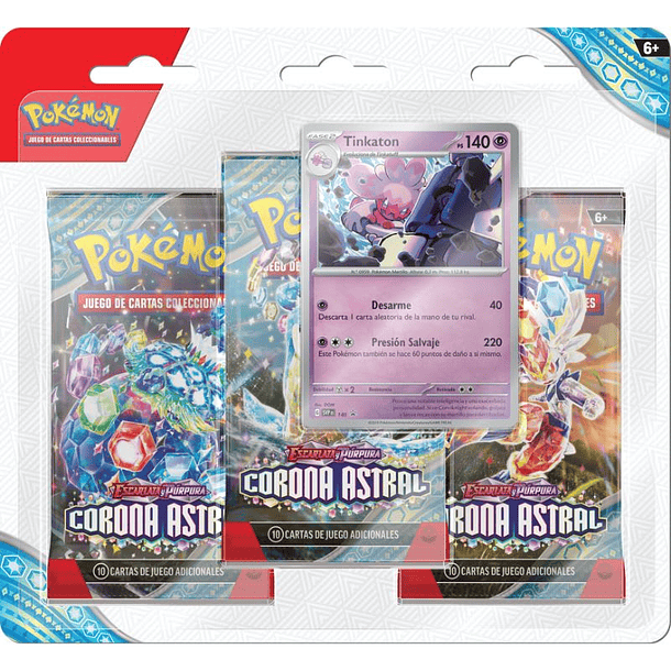 Cartas Pokémon Corona Astral Pack 3 Sobres  1