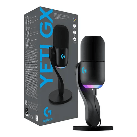 Micrófono Logitech YETI GX Negro