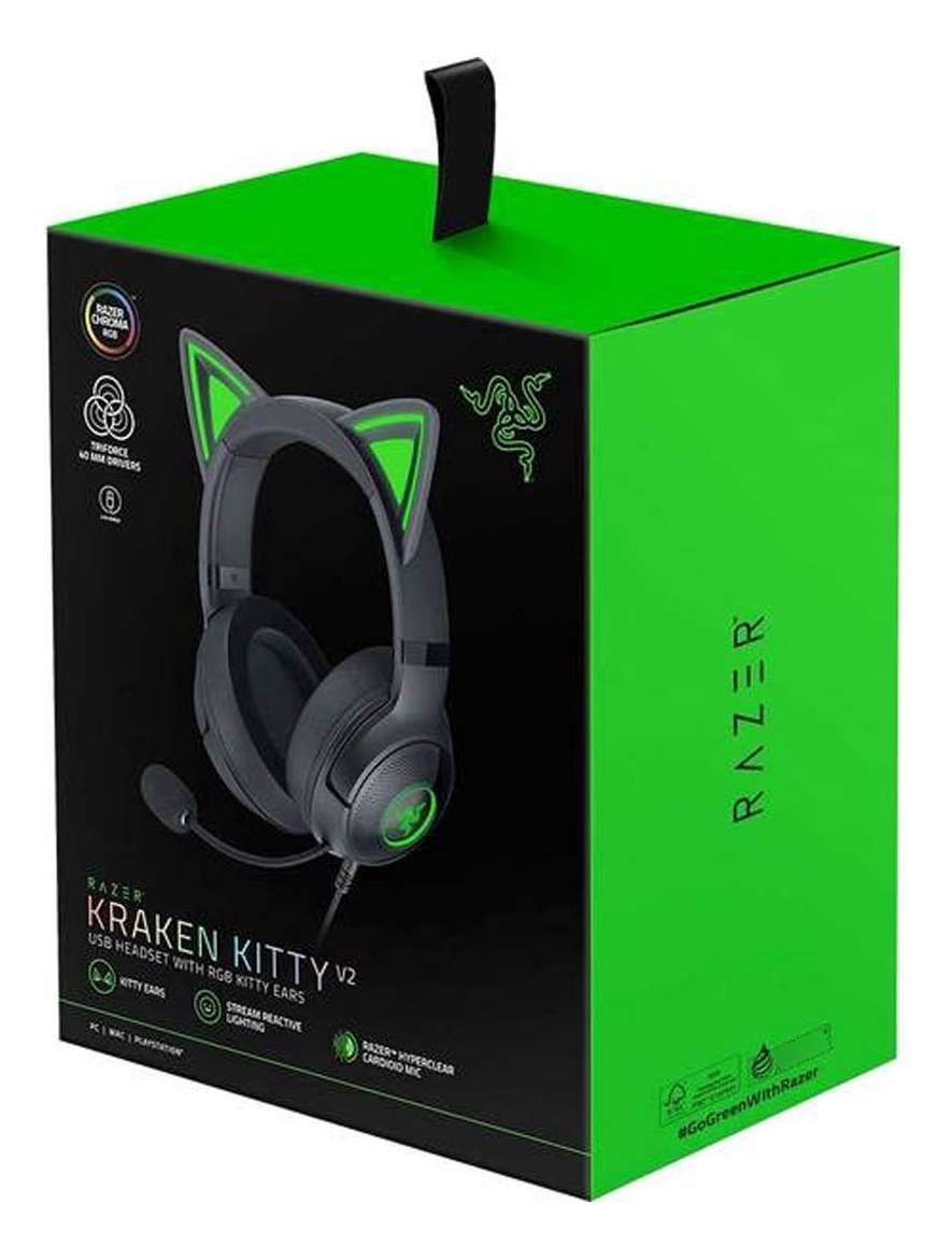 Audífono Gamer Razer Kraken Kitty Chroma Black 2