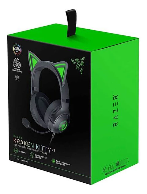 Audífono Gamer Razer Kraken Kitty Chroma Black