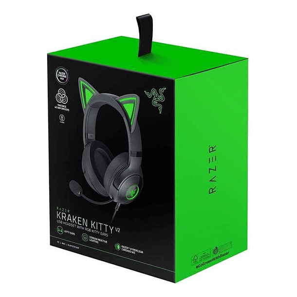 Audífono Gamer Razer Kraken Kitty Chroma Black 2