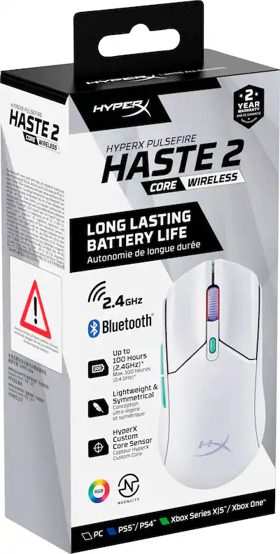 Mouse Gamer HyperX Haste 2 Core WL White 3