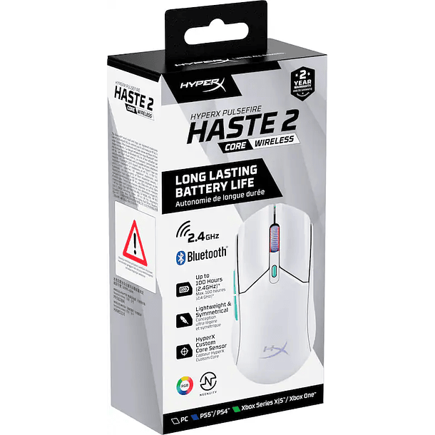 Mouse Gamer HyperX Haste 2 Core WL White 3