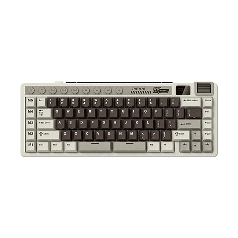 Teclado Gamer Royal Kludge RK-M70 Mokka Grey Sw Beige