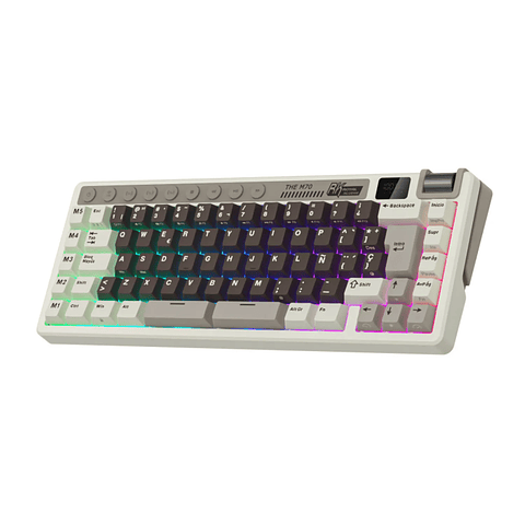 Teclado Gamer Royal Kludge RK-M70 Mokka Grey Sw Beige