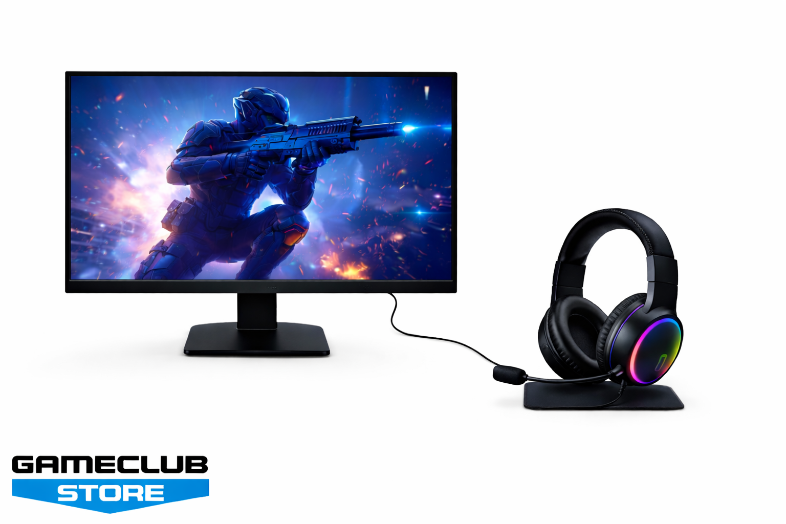 KIT Monitor Gamer + Audífono 1