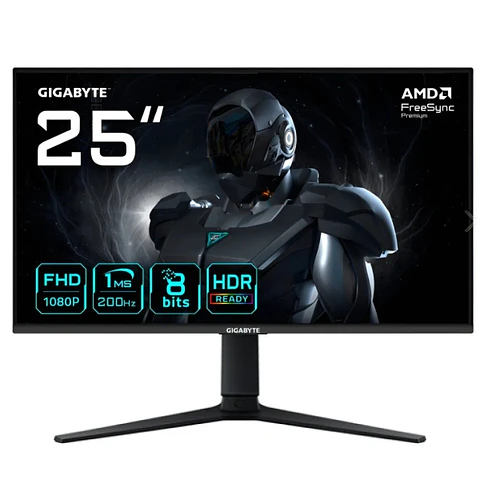 Monitor Gamer 25" Gigabyte GS25F2 200hz IPS HDMI Freesync Premium HDR y Parlantes