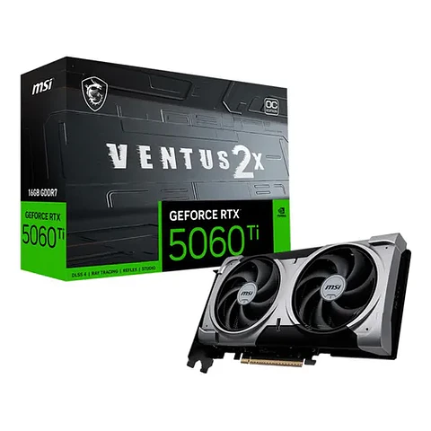 Tarjeta de video Geforce MSI RTX 5060TI Ventus 2X 8GB OC PLUS