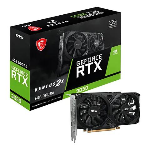 Tarjeta de video Geforce MSI RTX3050 Ventus 2X OC 6GB