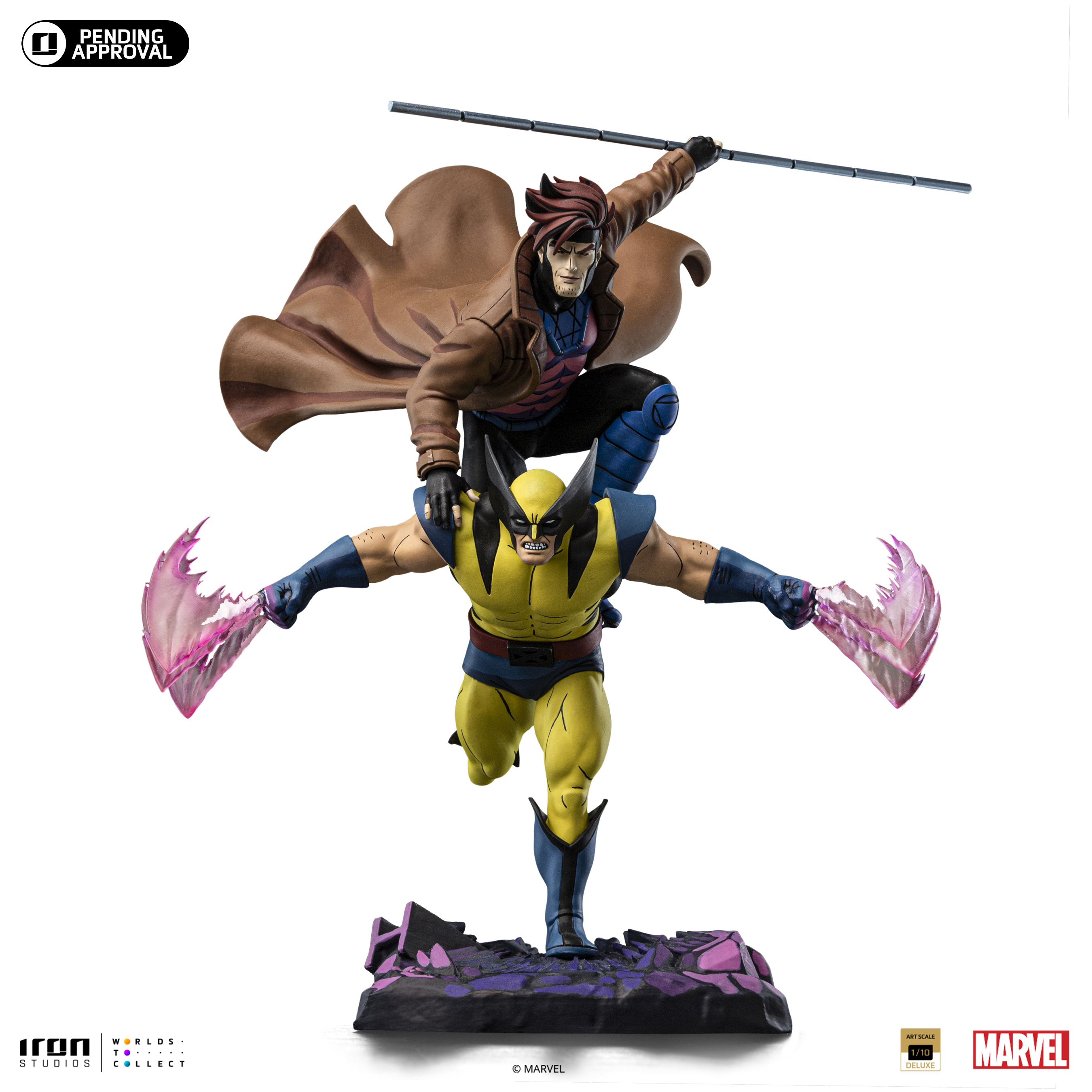 Figura de Colección Gambit and Wolverine - X-Men '97 - Art Scale 1/10 - Iron Studios 1