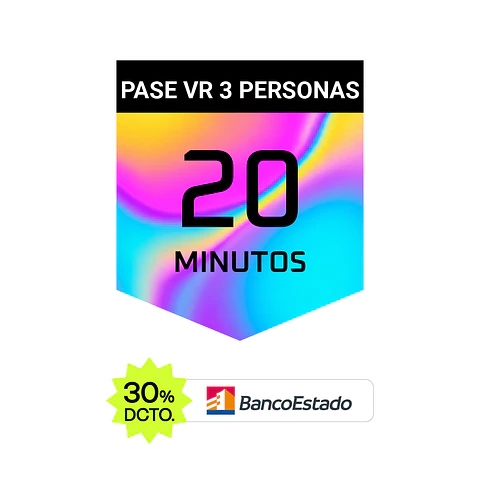 Zona VR Pase 3 Personas 20 Minutos — Vespucio