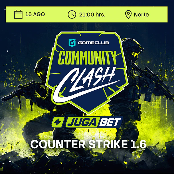 Community Clash Jugabet Counter-Strike 1.6 Norte