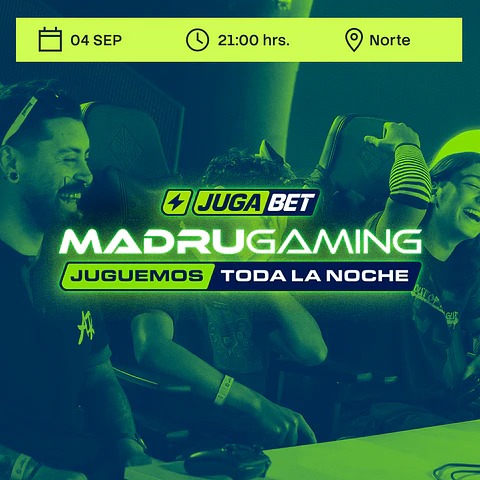 Madrugaming ft. Jugabet Norte - 4 Septiembre - Zona GCPC o consola