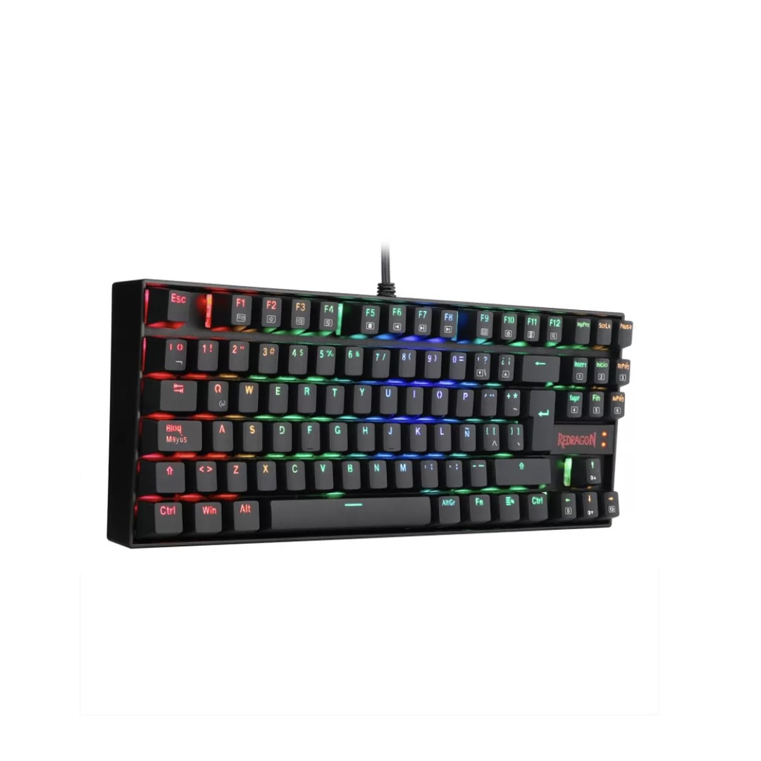 Teclado Redragon Kumara Rainbow Black Switch Red esp 2