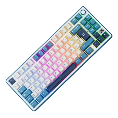 Teclado Gamer Royal Kludge X87 PRUSSIAN BLUE Beige sw Inalambrico 2