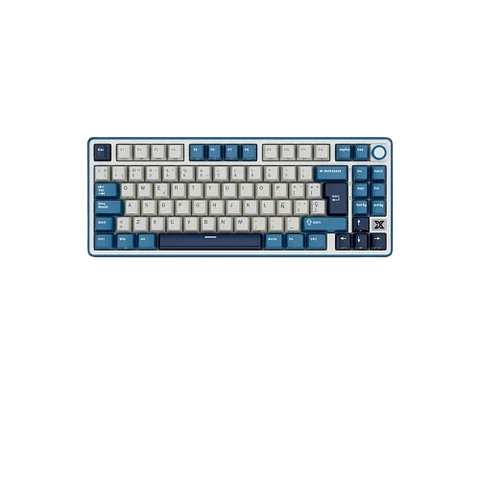 Teclado Gamer Royal Kludge X87 PRUSSIAN BLUE Beige sw Inalambrico