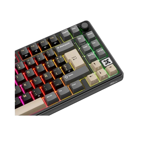 Teclado Gamer Royal Kludge X87 PHANTOM Beige sw Inalambrico 2