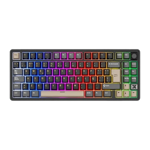 Teclado Gamer Royal Kludge X87 PHANTOM Beige sw Inalambrico