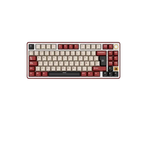 Teclado Gamer Royal Kludge X87 BORDEAUX RED CREAM sw Inalambrico
