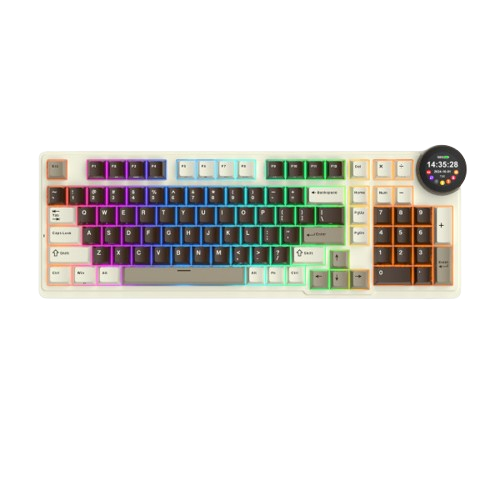Teclado Gamer Royal Kludge RK N99 Mocha Grey Beige Switch 1