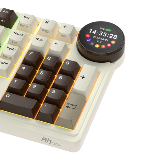 Teclado Gamer Royal Kludge RK N99 Mocha Grey Beige Switch 2